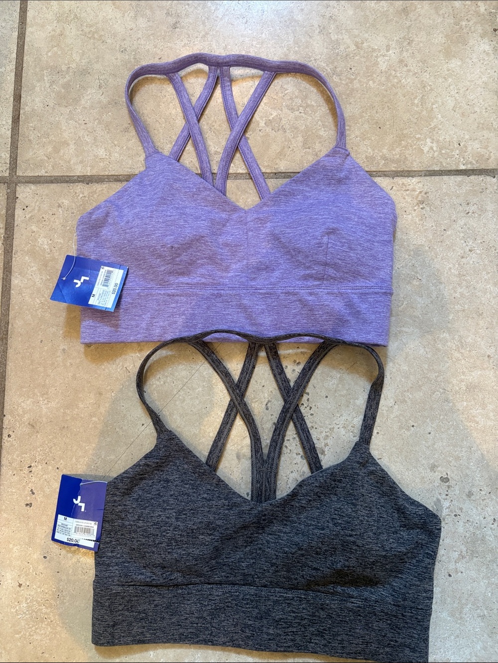 JoyLab Set of 2 Seamless Strappy Sports Bras NWT